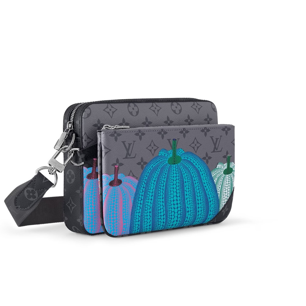 LV x YK Trio Messenger Leather Bag